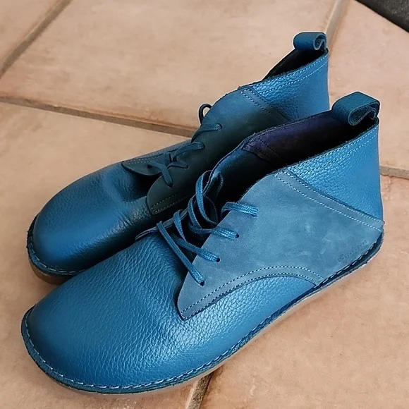 Women's Gudrun Sjoden Blue Leather Shoes - Picture 1 of 5